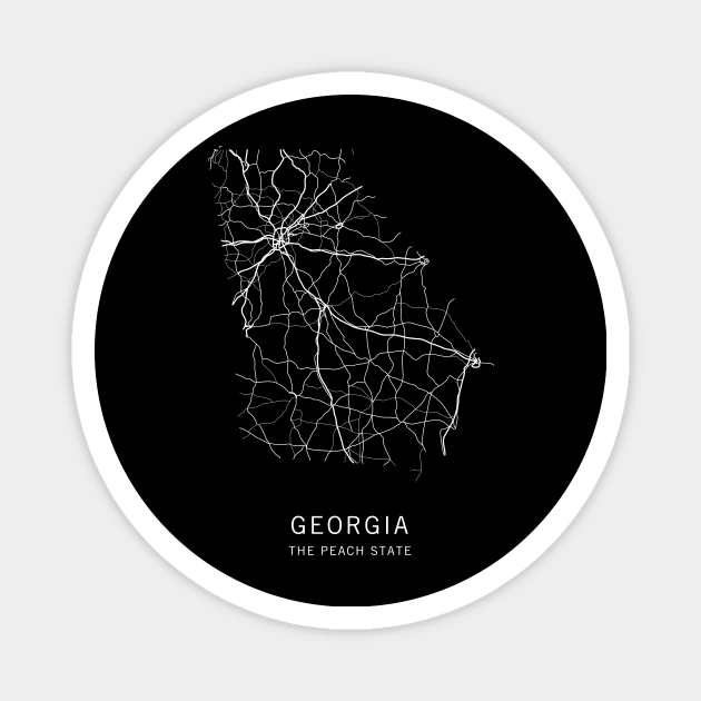 Georgia State Road Map Magnet by ClarkStreetPress